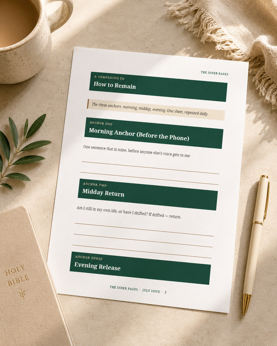Practice Companion Worksheet · The Art of Learning How to Remain
