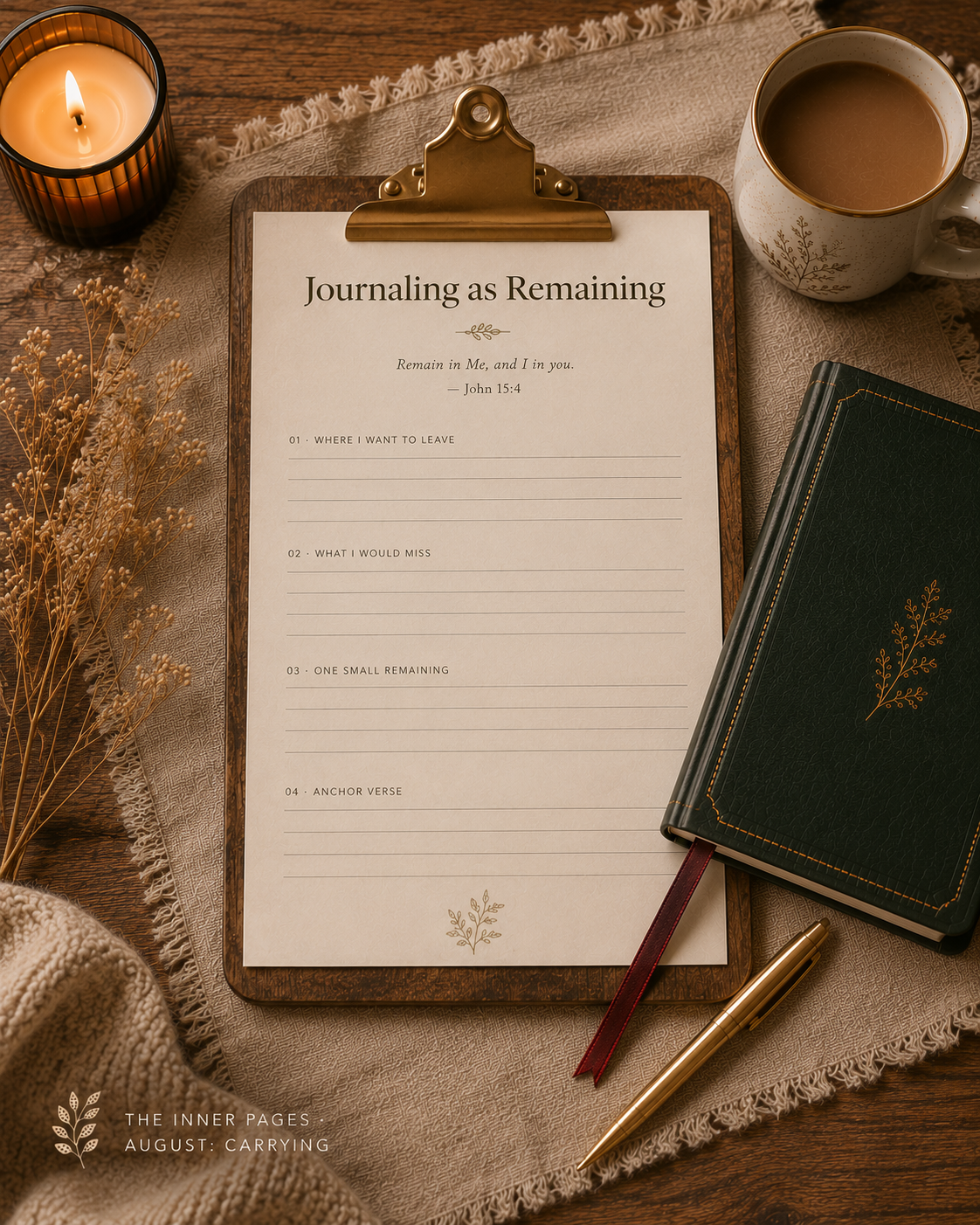 Practice Companion Worksheet · Journaling as Remaining