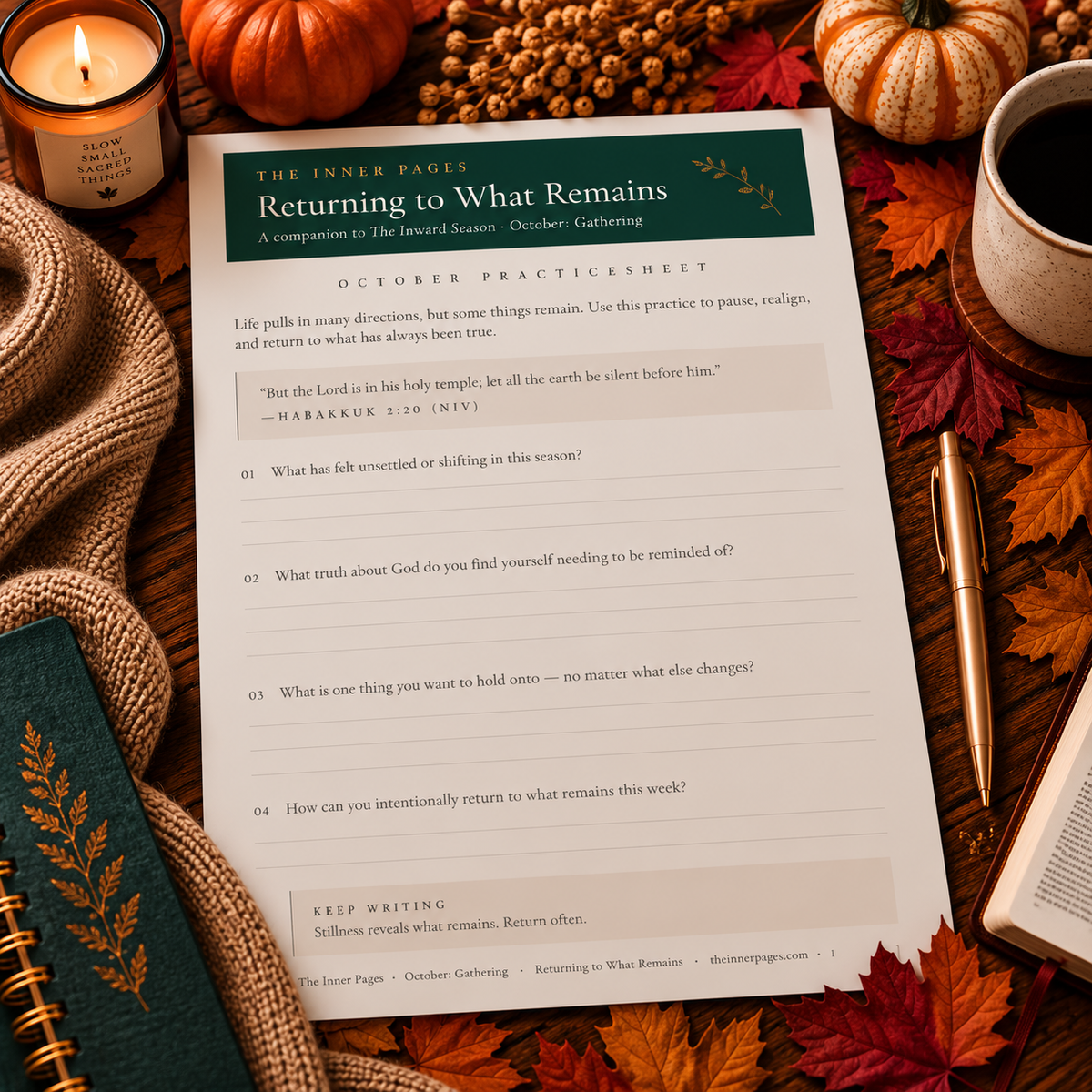 Reading Your Own Pages — Journal Review Worksheet for Rereading Old Journals (Free Printable PDF)