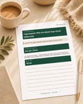 Practice Companion Worksheet · Unprompted: Why the Blank Page Heals Differently