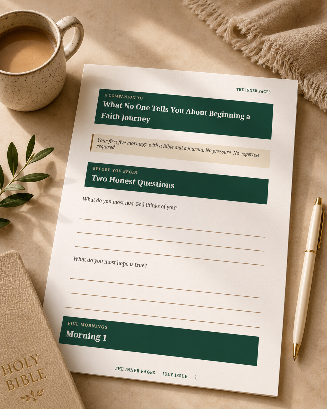 Practice Companion Worksheet · What No One Tells You About Beginning a Faith Journey
