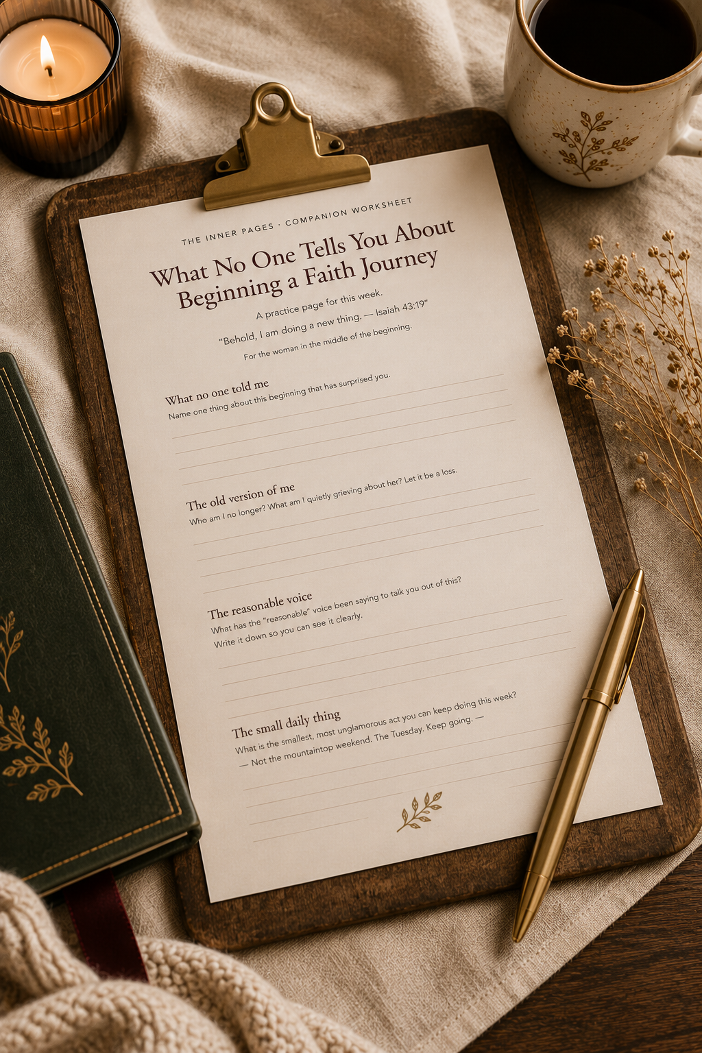 Practice Companion Worksheet · What No One Tells You About Beginning a Faith Journey